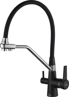 Смеситель для кухни ZORG Steel Hammer SH 903-6 BLACK CR Смеситель для кухни ZORG Steel Hammer SH 903-6 BLACK CR