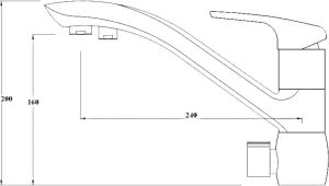 Смеситель для кухни ZORG Sanitary ZR 404 KF ЧЕРНЫЙ МЕТАЛЛ