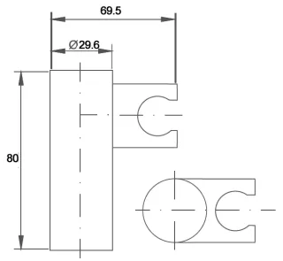 Держатель для душа Wonzon & Woghand WW-994219-CR хром