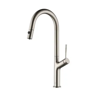 Смеситель для кухни AQUAme Cucina AQM9905BN с выдвижным изливом никель брашированный