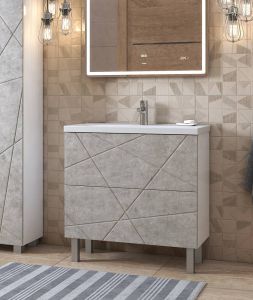 Тумба под раковину напольная Vigo Geometry tn.bsf.GEO.9696.80.2Y 80 см бетон