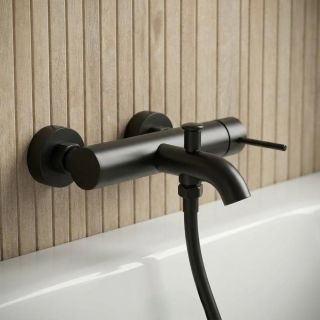 Смеситель для ванны и душа WasserKRAFT Niers 3001BL чёрный матовый