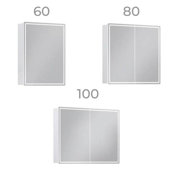 Зеркальный шкаф с подсветкой Vigo Geometry 119 100 см