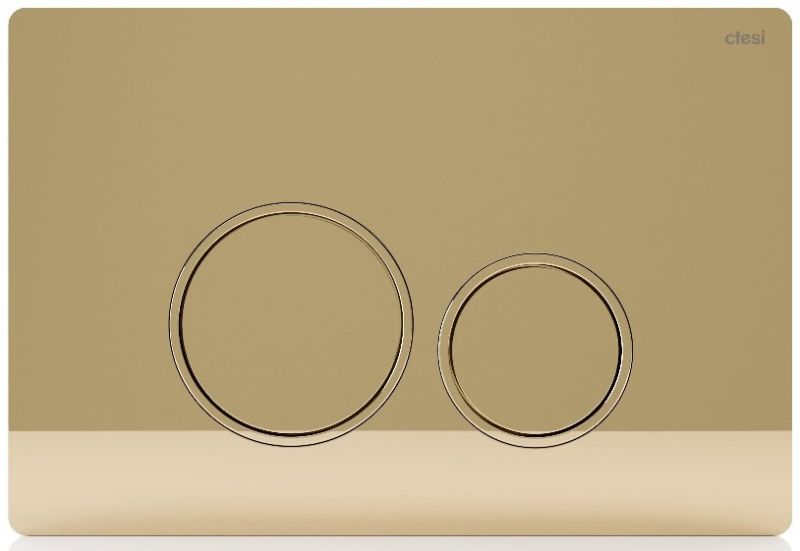 Кнопка смыва Ctesi Round BK0202128 золото