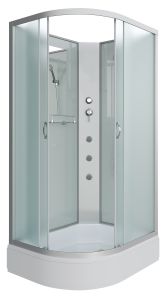 Душевая кабина Niagara NG-33094-14RBKG с гидромассажем 100x90см серебро/матовое