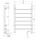Полотенцесушитель электрический Domoterm Классик DMT 109-6 50x80 EK R хром