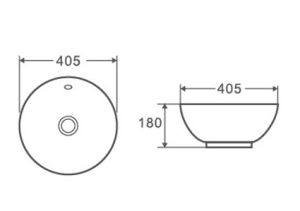 Раковина накладная D&K Matrix DT1390516 40см белый