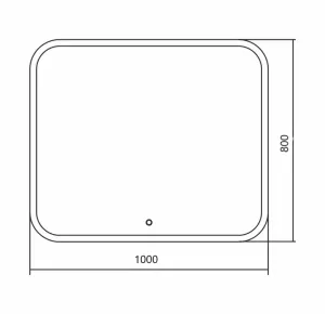 Зеркало с подсветкой Aquanika Basic AQB80100RU40 100 см белый