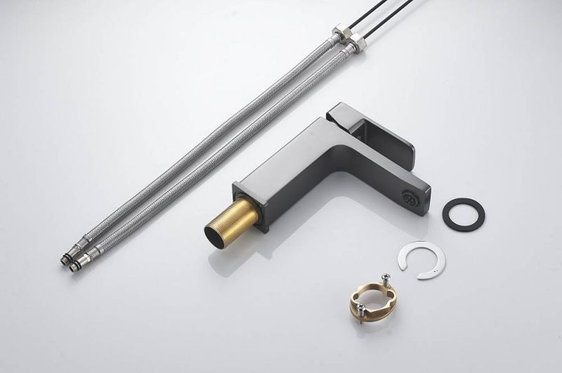 Смеситель для раковины Shevanik S9701T оружейная сталь