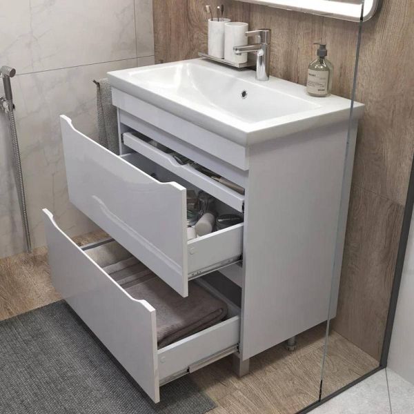 Тумба под раковину напольная Vigo Grani 203 80 см белый