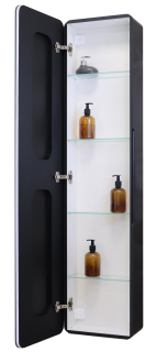 Зеркало-шкаф с подсветкой Art&Max Lecce 36см чёрный матовый AM-Lec-360-1560-1D-DS-F-Nero Зеркало-шкаф с подсветкой Art&Max Lecce 36см чёрный матовый AM-Lec-360-1560-1D-DS-F-Nero
