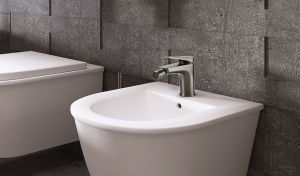 Смеситель для биде Lemark Bronx LM3708GM с донным клапаном графит