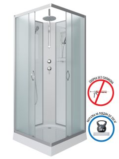 Душевая кабина Niagara NG-1101-14BKT 90x90см серебро/матовое