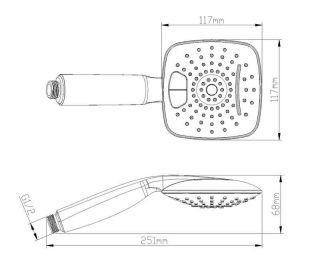 Душевая лейка D&K хром DC1101501 Душевая лейка D&K хром DC1101501