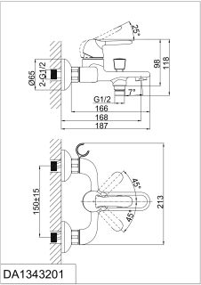 Комплект смесителей D&K DA1340004SET (DA1342141,DA1343201)