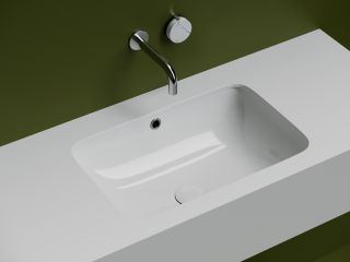 Раковина встраиваемая снизу Ceramicanova Элемент (Element) CN7018 54 см белый