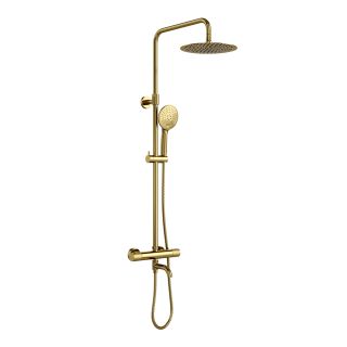 Душевая стойка WasserKRAFT Muritz Thermo 98101.208.207PG с термостатическим смесителем золото