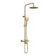 Душевая стойка WasserKRAFT Muritz Thermo 98101.208.207PG с термостатическим смесителем золото