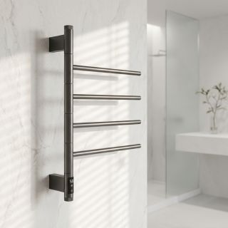 Полотенцесушитель электрический WasserKRAFT Rur 30TH103-4GR 50x60 см графит