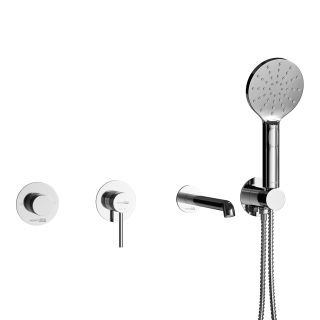 Встраиваемый комплект для ванны с лейкой и изливом WasserKRAFT Muritz 9851.98DVR2.444.010.127.443 хром