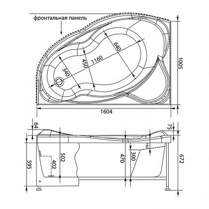 Панель фронтальная Aquanet Jamaica 160 L