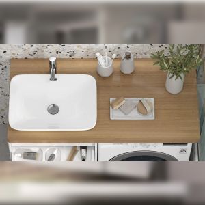 Столешница Velvex Unit 100, белый мрамор