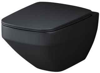 Унитаз подвесной Am.Pm Inspire 2.0 FlashClean с сиденьем микролифт чёрный матовый C50A1700MBSC Унитаз подвесной Am.Pm Inspire 2.0 FlashClean с сиденьем микролифт чёрный матовый C50A1700MBSC