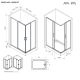 Душевой уголок Am.Pm Above W9XG-403-10080-BT 100x80 см профиль чёрный матовый стекло прозрачное