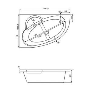 Santek Шри-Ланка 150х100 L асимметричная белая 1WH302394