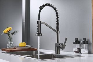 Смеситель для кухни Shevanik S963T оружейная сталь Смеситель для кухни Shevanik S963T оружейная сталь