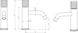 Смеситель для раковины Boheme Stick Linea 121-BB.3 чёрный Смеситель для раковины Boheme Stick Linea 121-BB.3 чёрный