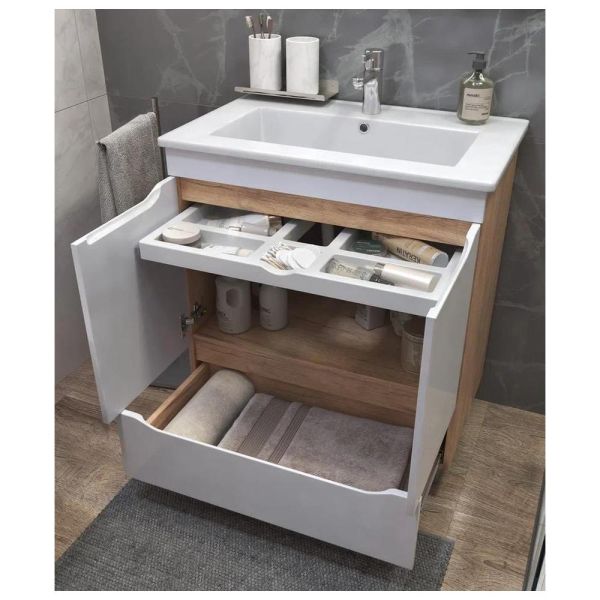 Тумба под раковину напольная Vigo Grani tn.GRI.ELI.60.2D.1Y 60 см дуб золотой