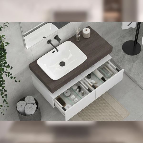 Тумба подвесная без столешницы Velvex Unit tp.UNI.60.1Y белый матовый, 60 см