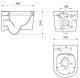 Подвесной унитаз Point Веста PN41701BM безободковый чёрный матовый