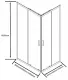 Душевой уголок Good Door Cube КУ00020 90x90 см профиль чёрный матовый стекло прозрачное