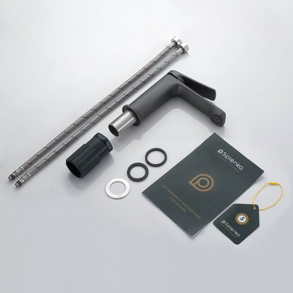 Смеситель для раковины Splenka S40.10.07 серый