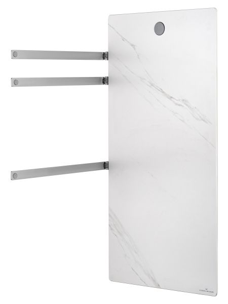 Полотенцесушитель электрический Wonzon & Woghand Stuttgart WW-A503-BR 42x80 см с каменной плитой белый мрамор/брашированный никель