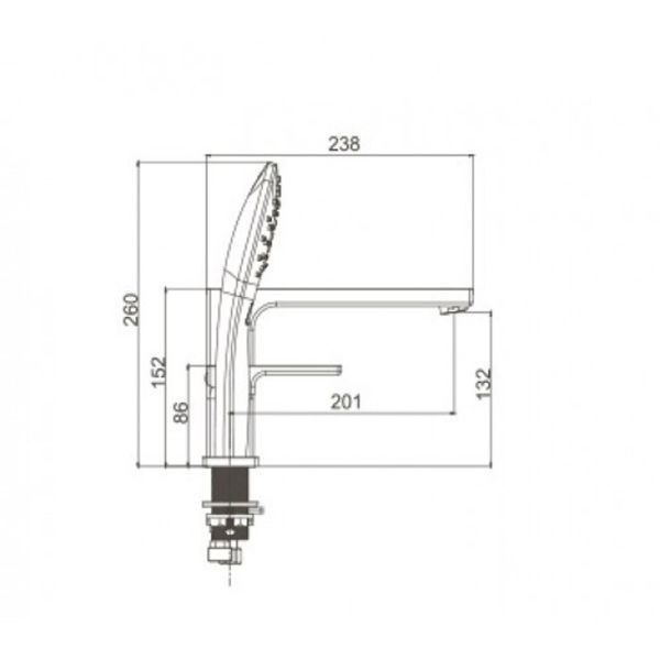 Смеситель на борт ванны Gappo G1118 хром