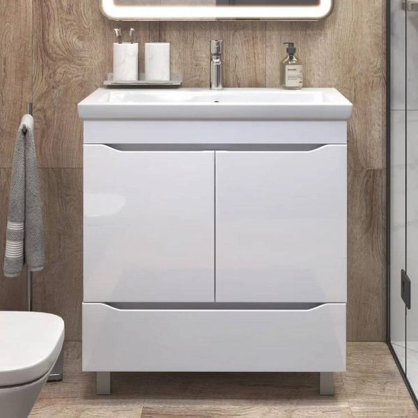 Тумба под раковину напольная Vigo Grani 286 80 см белый