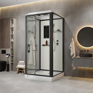 Душевая кабина Niagara Standart ST100/15Q/BL 100x100 см профиль чёрный стекло прозрачное