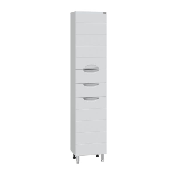 Напольный шкаф-пенал Санта Родос 506005 40 см с бельевой корзиной белый