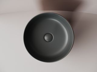 Раковина Ceramicanova Элемент (Element) CN6073MDH 35 см тёмный антрацит матовый