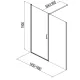 Душевая дверь Aquanet Cinetic AE12-N-80H190U-CT + AE12-F-90H190U-CT 254240 170 см стекло прозрачное профиль хром