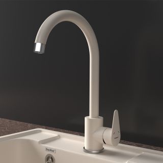 Смеситель для кухни GranFest GF-Z-5412 белый