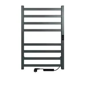 Полотенцесушитель электрический Indigo Oktava Slim 3 LСLOKS3E80-50GNSRt 80x50 см оружейная сталь
