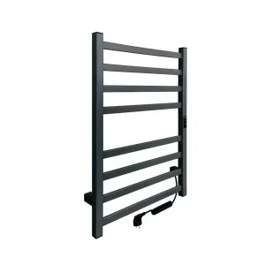 Полотенцесушитель электрический Indigo Oktava Slim 3 LСLOKS3E80-50GNSRt 80x50 см оружейная сталь
