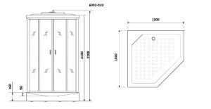 Душевая кабина Niagara Premium NG-6002-01D 100х100 см
