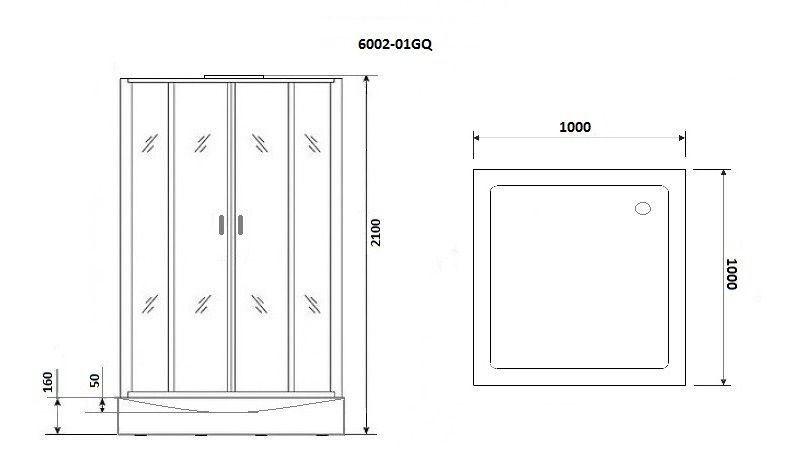 Душевая кабина Niagara Premium NG-6002-01GQ 100х100 см