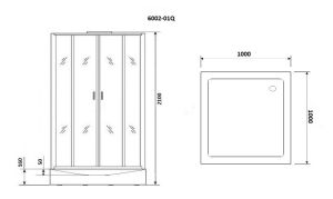 Душевая кабина Niagara Premium NG-6002-01Q 100х100 см