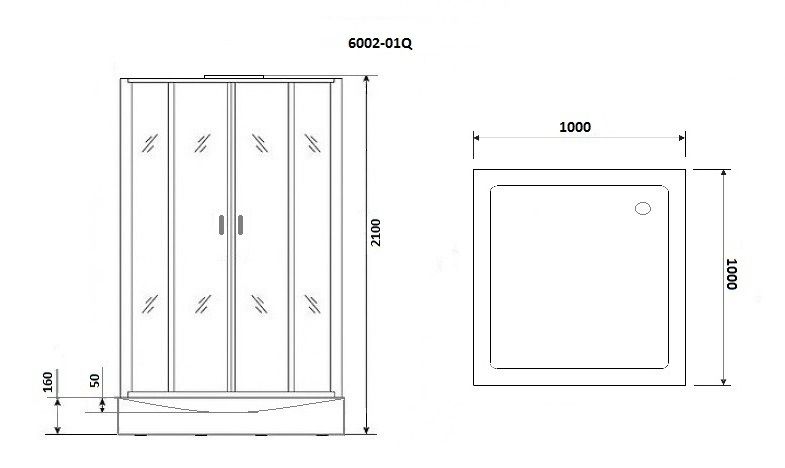 Душевая кабина Niagara Premium NG-6002-01Q 100х100 см